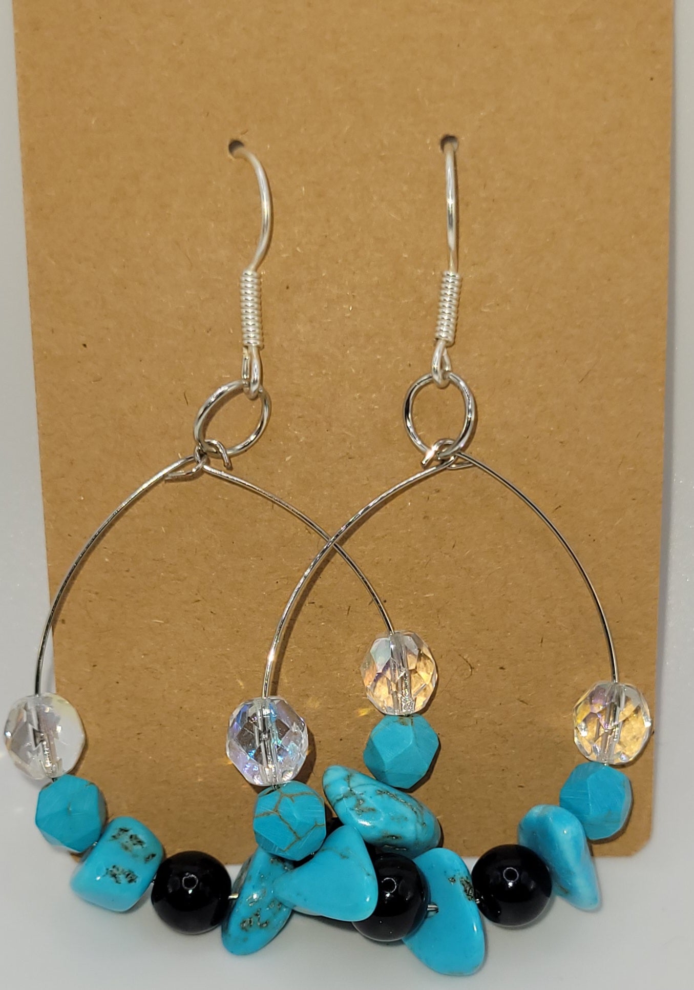 Turquoise and Black Hoops Style 16