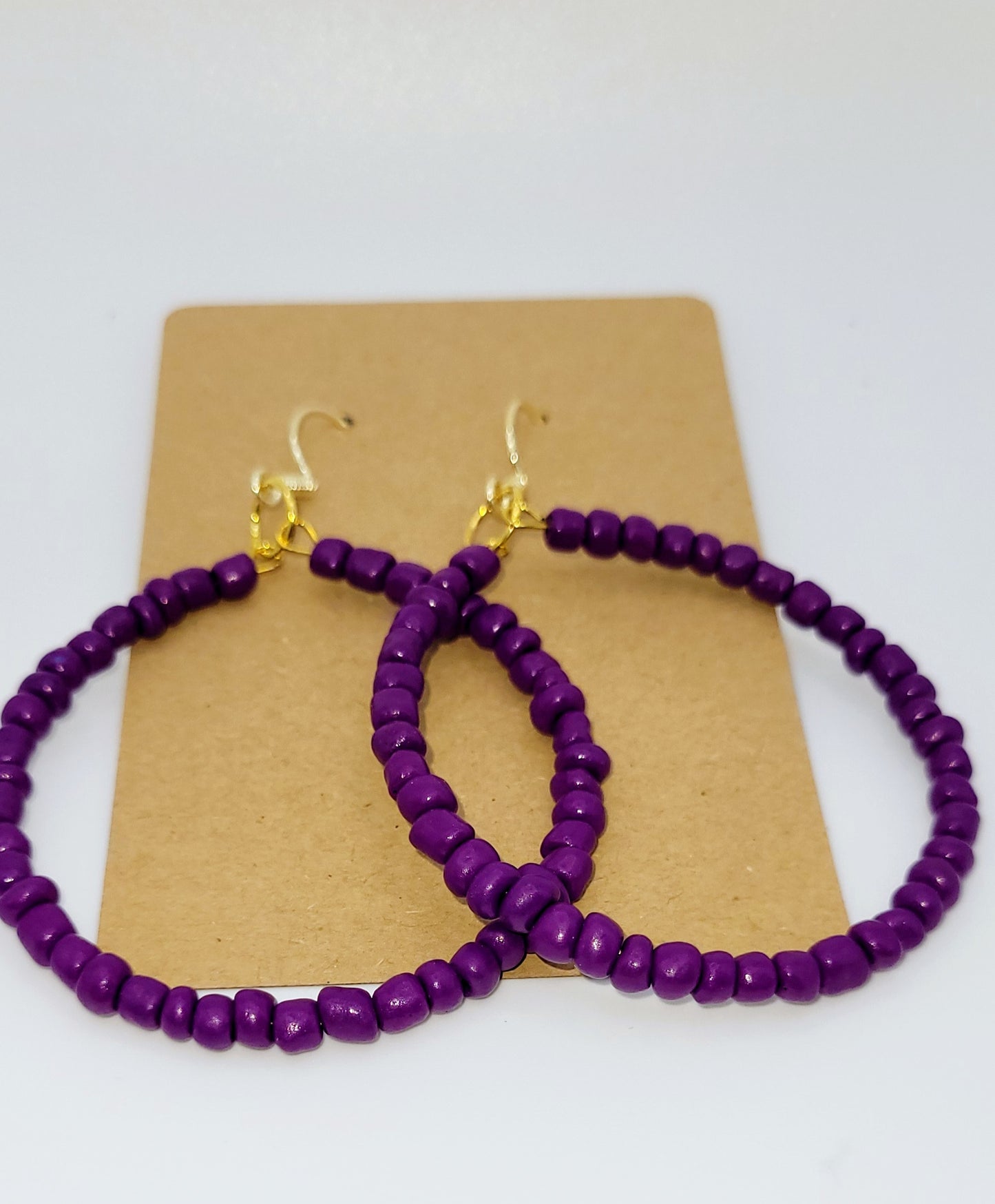 Purple Large Hoops Style 17