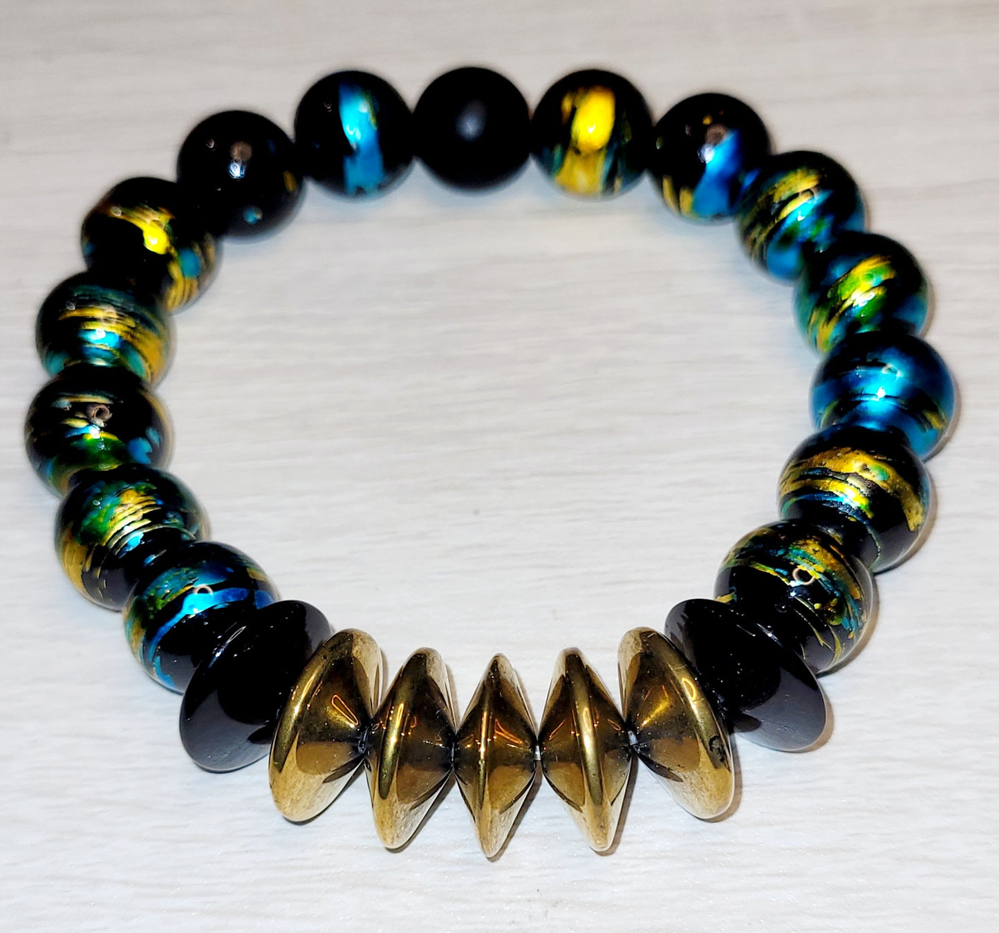 Green, Blue, Black Iridescent Style10