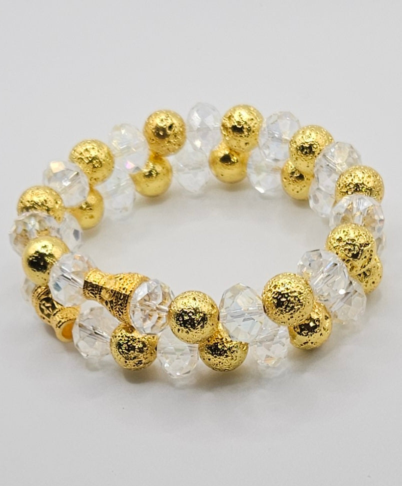 Gold Lava and Crystal 2pcs Style 47