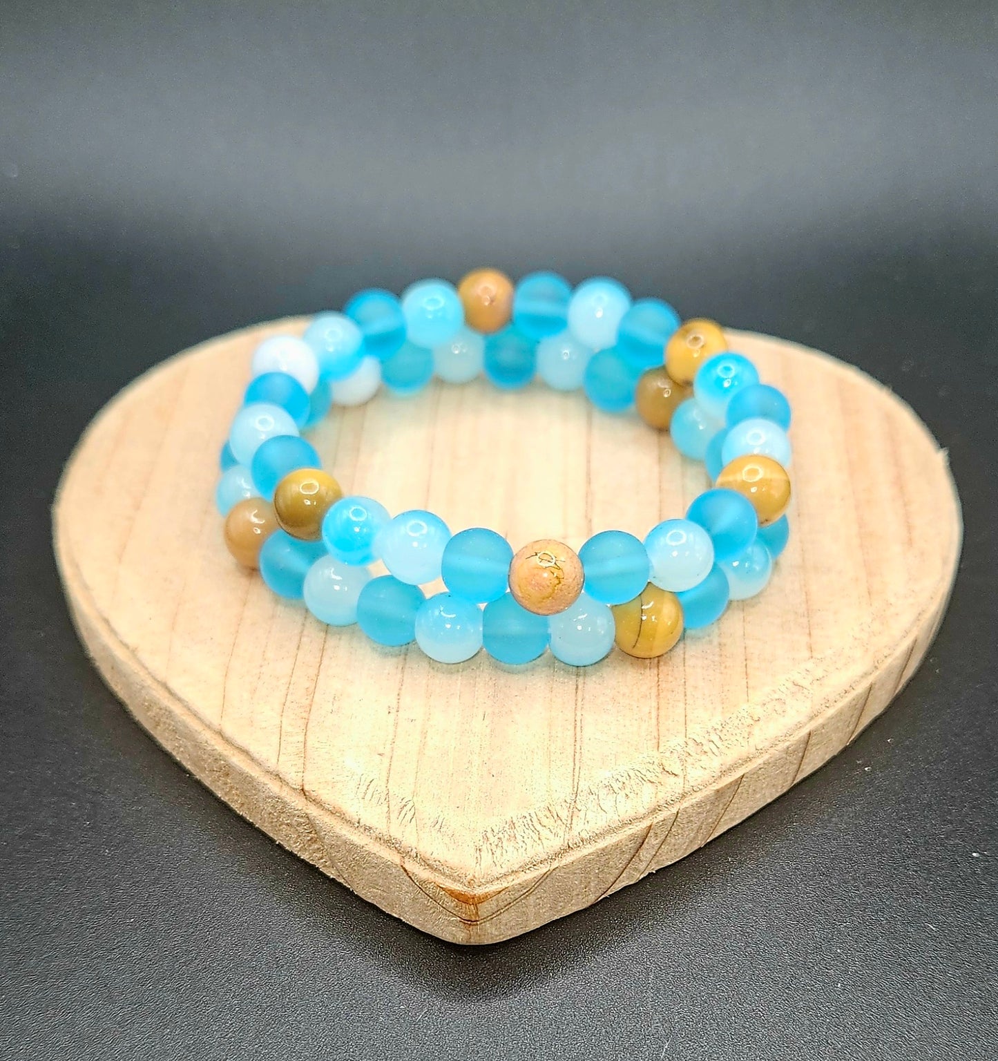 Sky blue and Tan 2pcs set