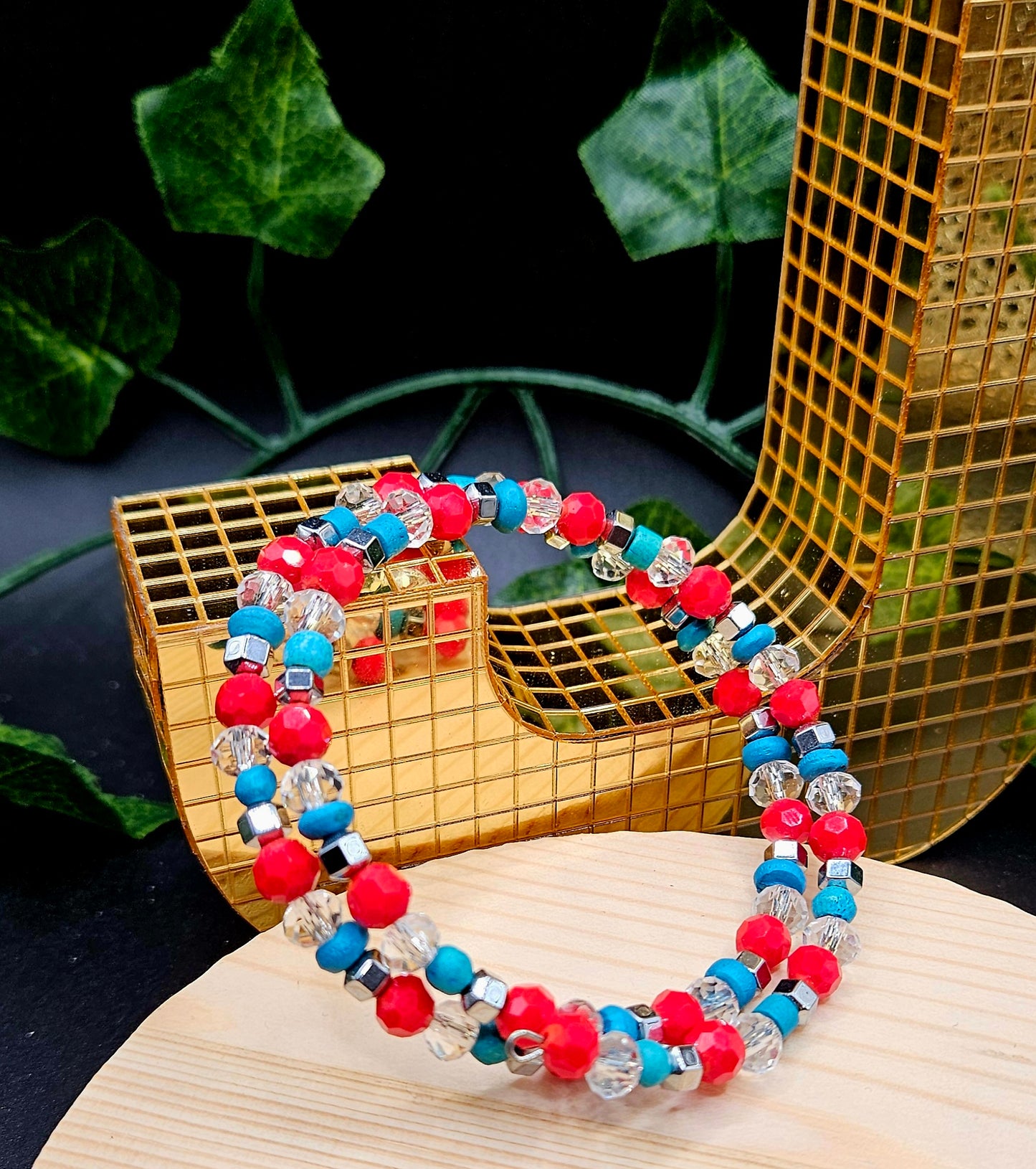 Red Blue and Clear Simple Wrap