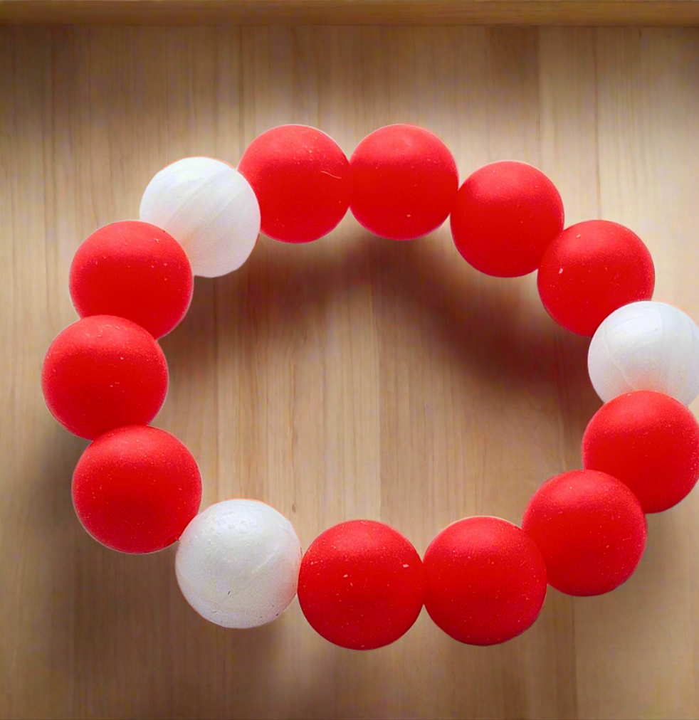 Red and White Bracelet Style 58