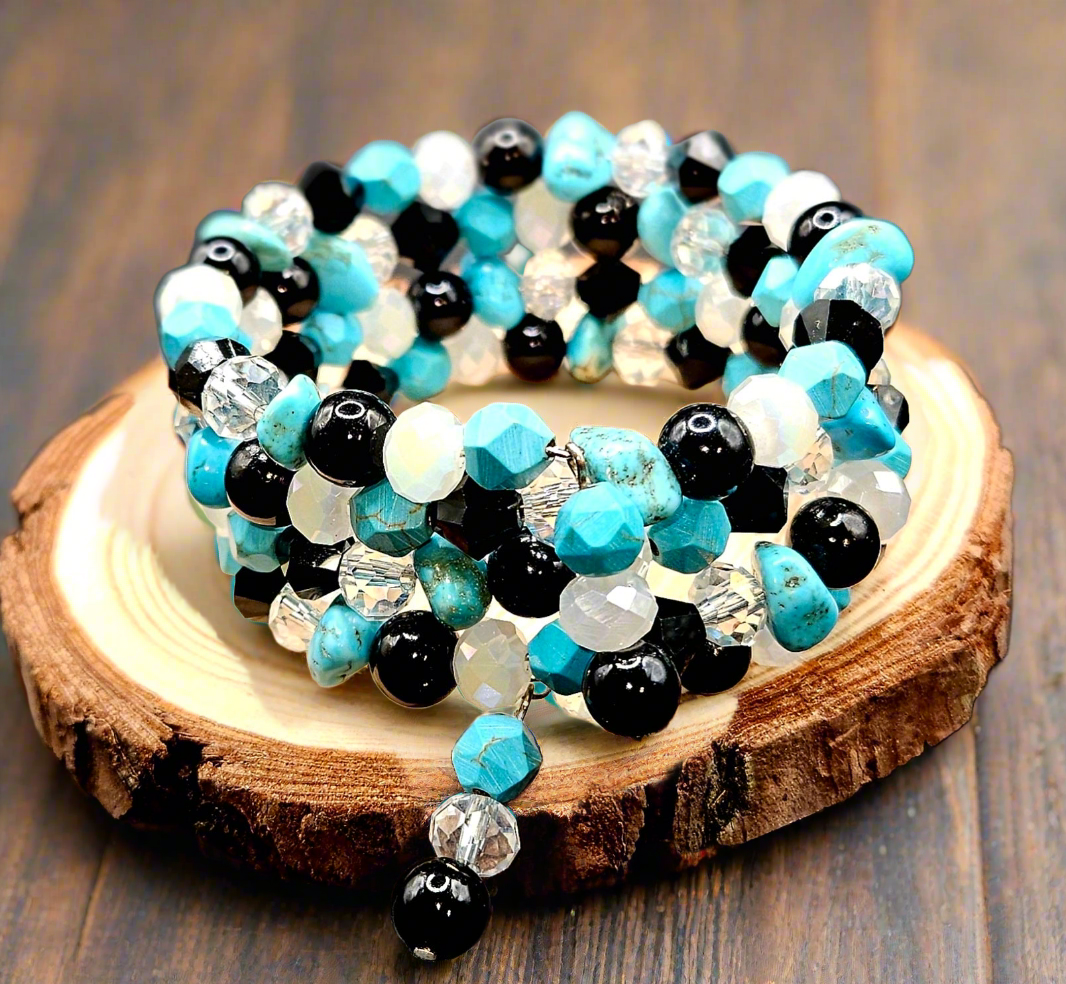 Memory Wrap Sea Blue Stone 10