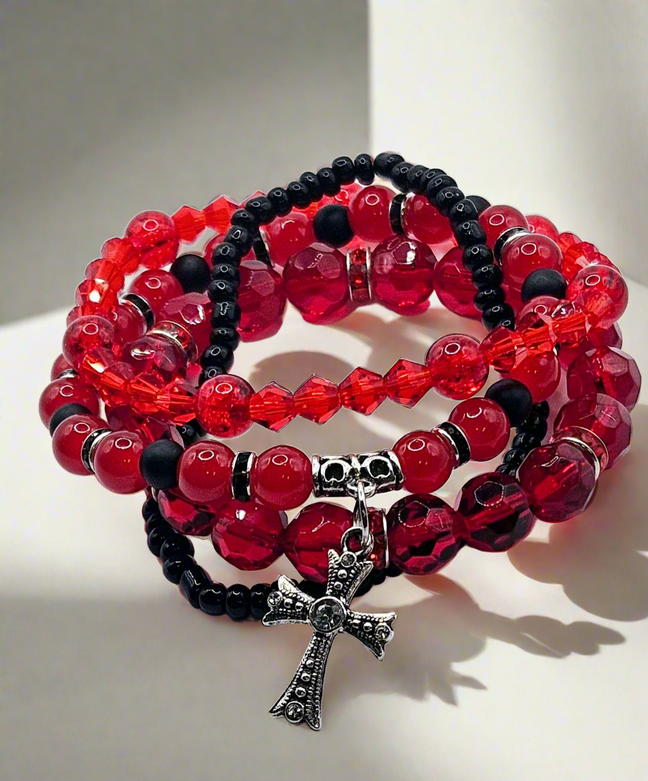 Hot Red 4pcs Set Style 43