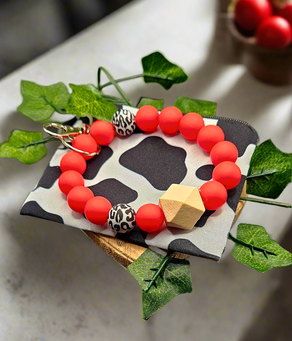 Cow Print Wristlet Wallet