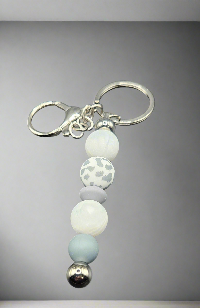 Gray Printed Bar Keychain