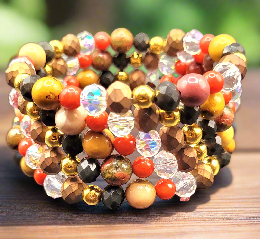 Earth Tone Brown 5 Wrap Style 13