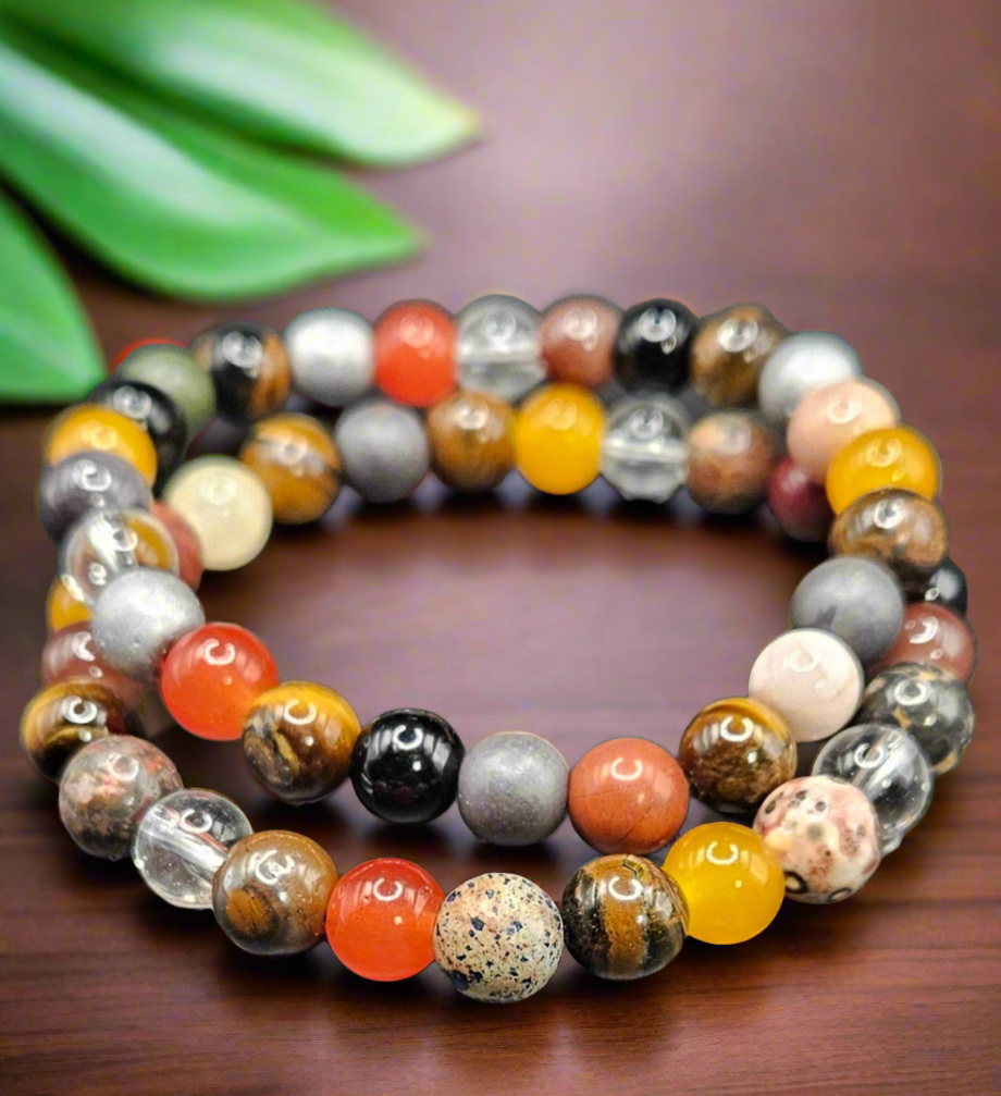 Earth Tone Beads 2pcs