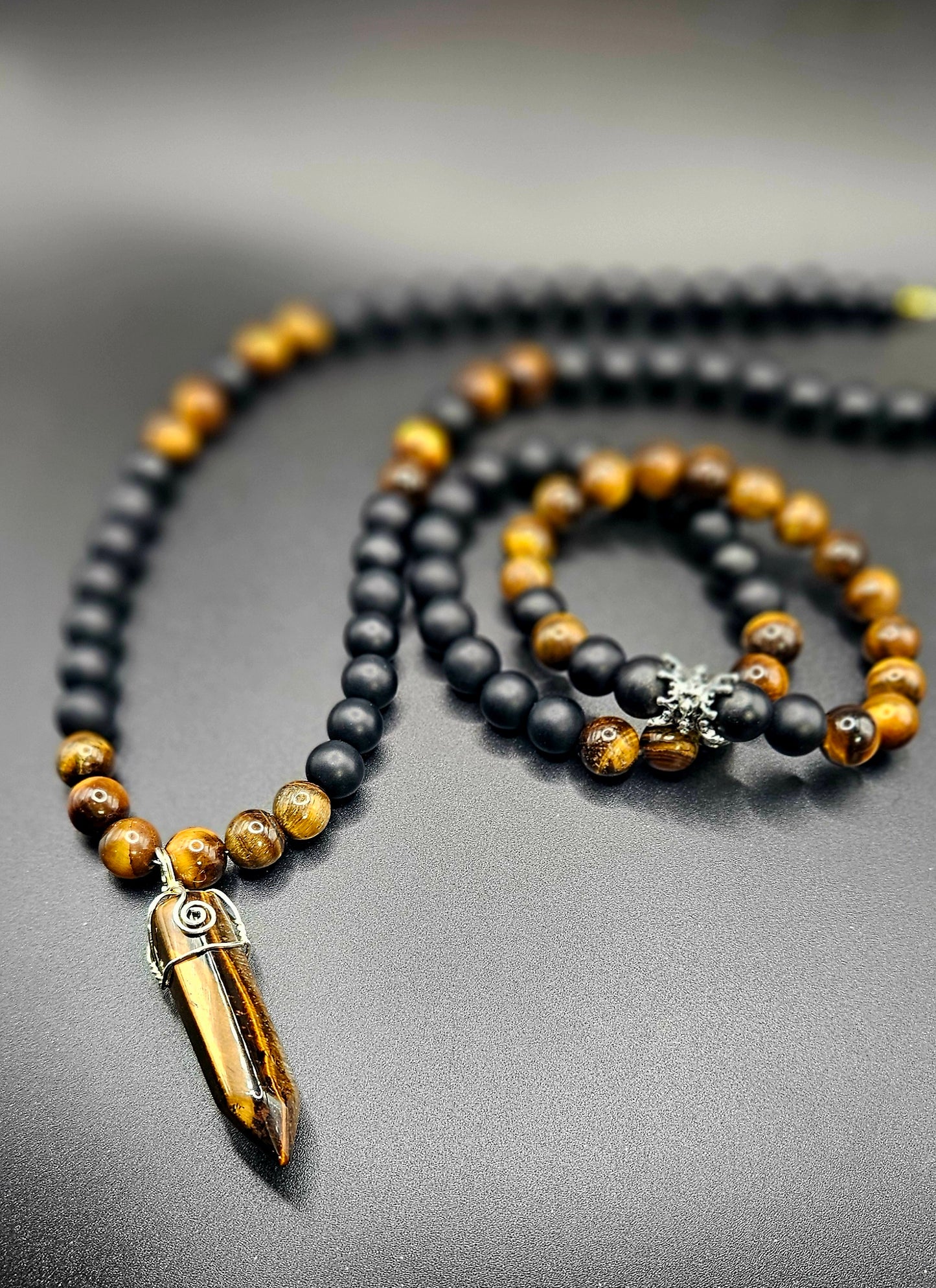 Tiger Eye Necklace 3 pcs Set