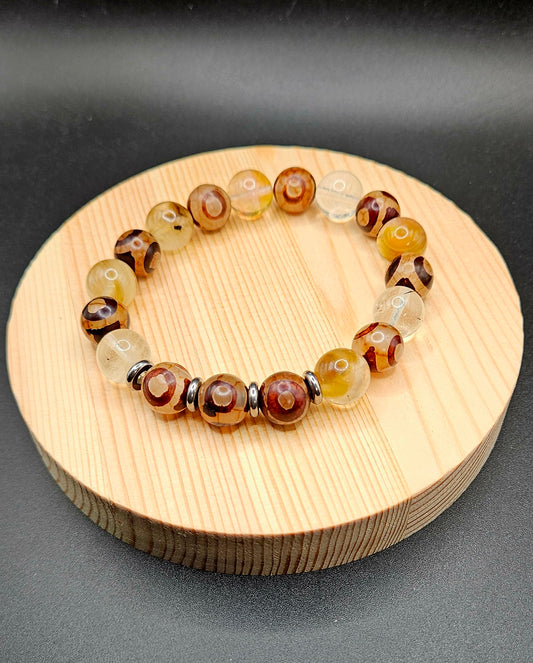 Brown Agate Bracelet 12mm