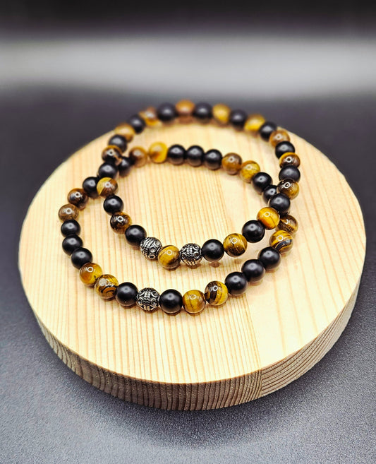 Tigers Eye Bracelet Set 8mm