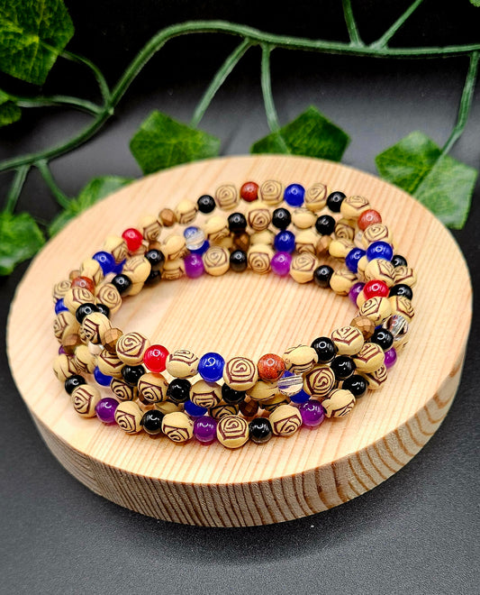 Festive Shells 8mm/6mm Beads 4pcs