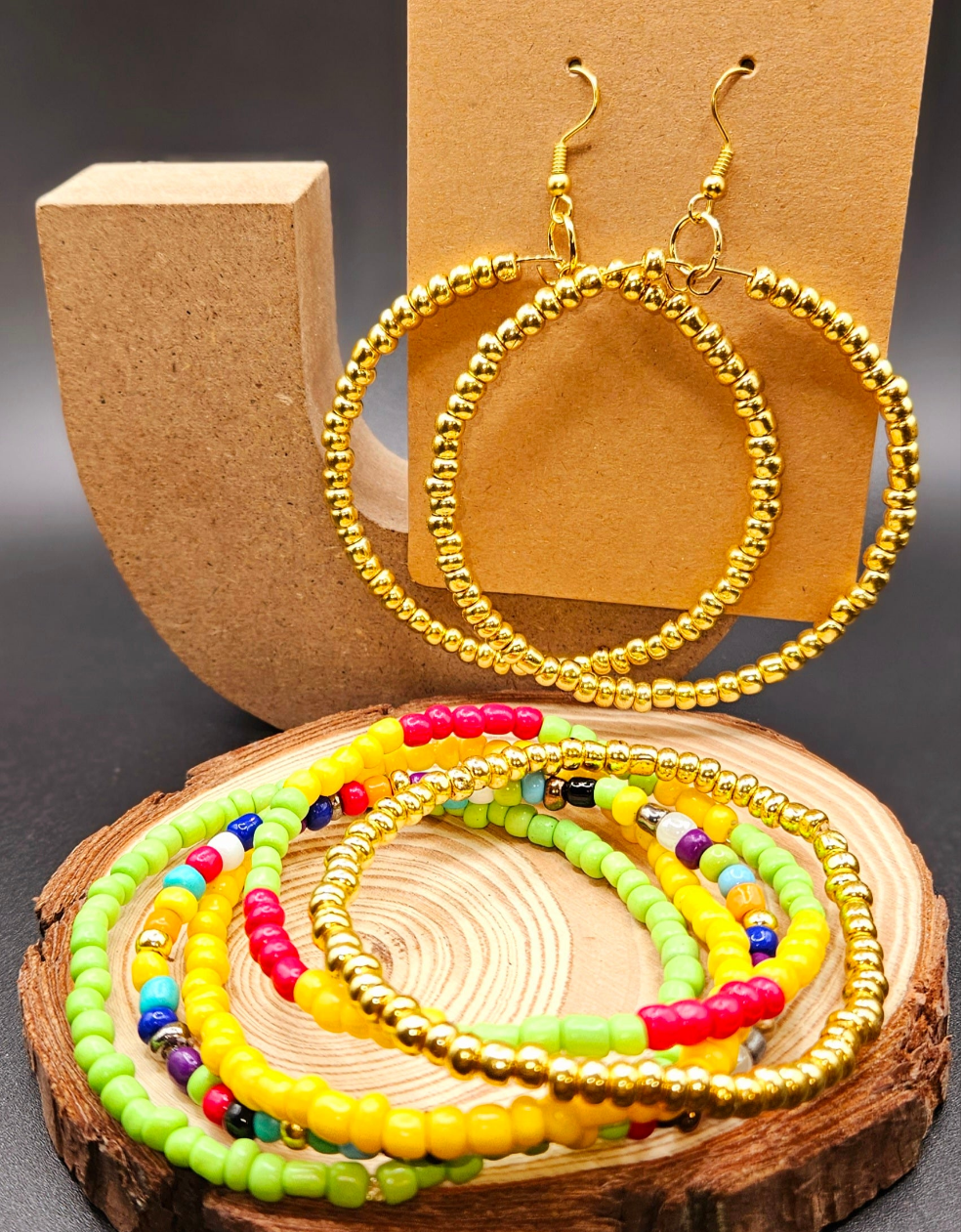 Yellow and Gold Seed Bead Set Style 6
