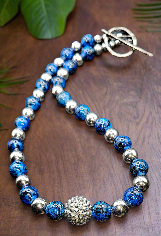 Navy Blue and Silver Style 29