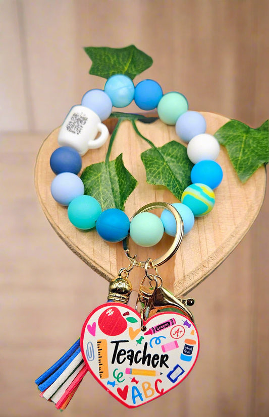 Teacher Coffee Time Keychain