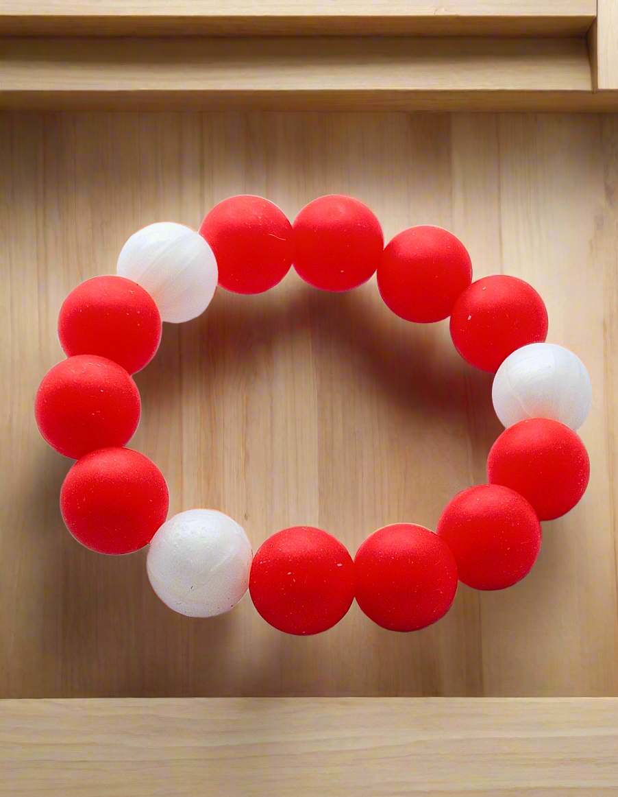 Red and White Bracelet Style 58