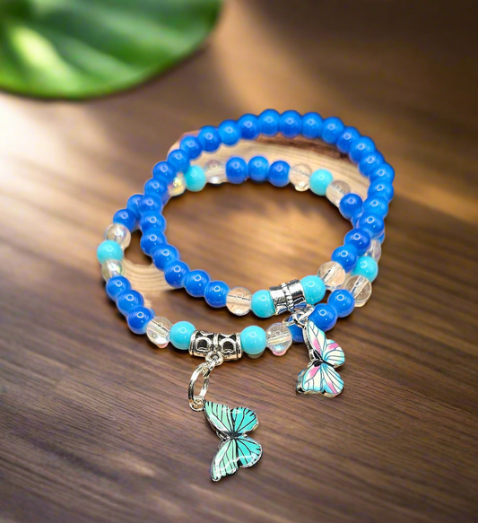 Twin Butterfly Bracelets 2pcs