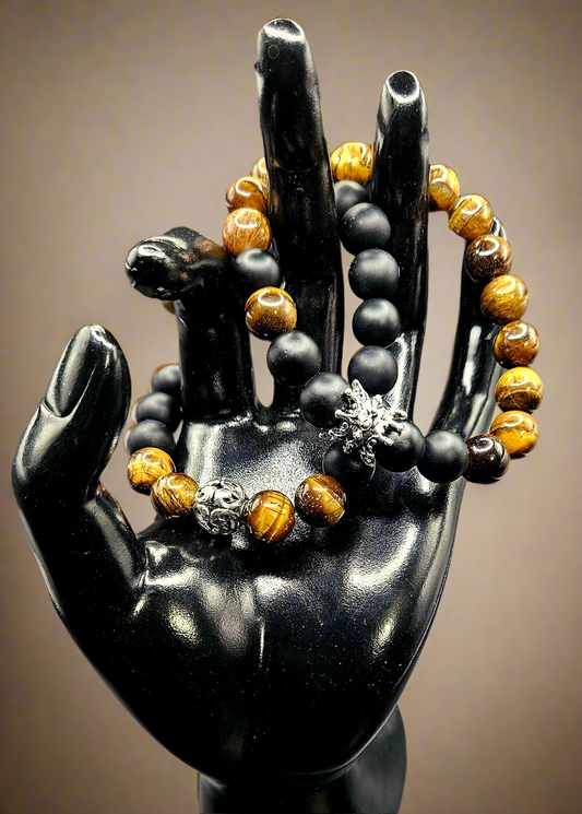 Tiger Eye Bracelet 2 pcs Set