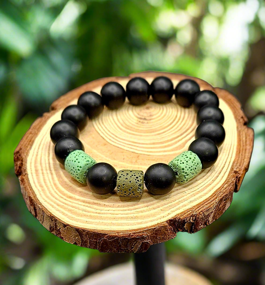 Black and Lava Beads