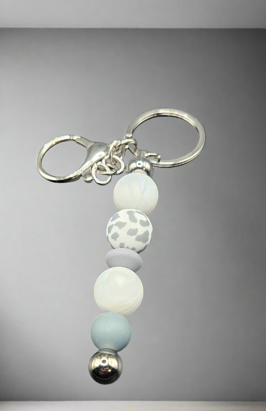 Gray Printed Bar Keychain