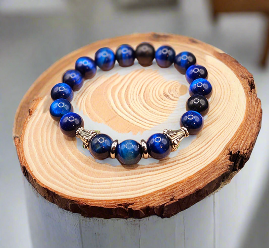 Blue Tigers Eye w/horn Style 34